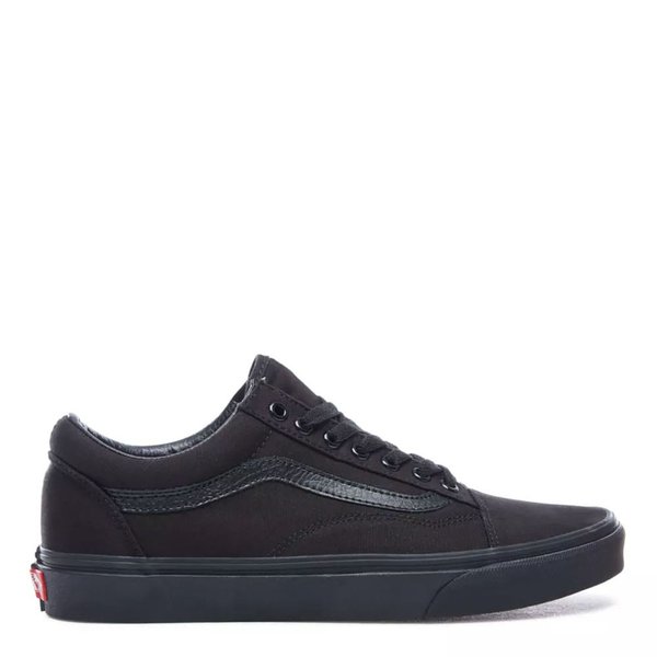 Mens black leather old skool vans best sale