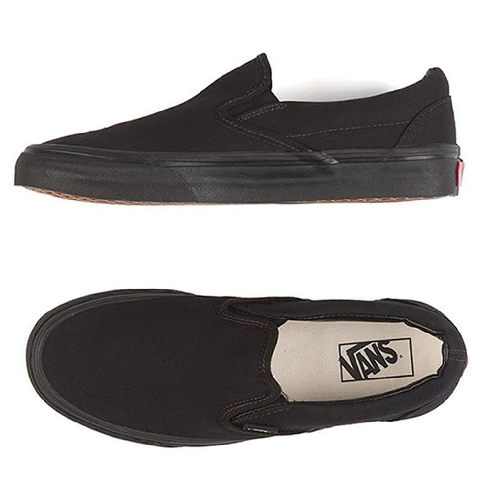 Vans black hotsell mono slip on