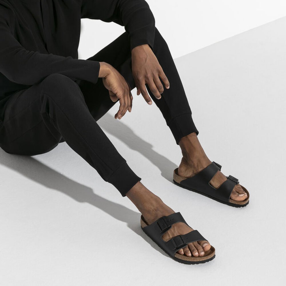 Mens black leather birkenstock hot sale sandals