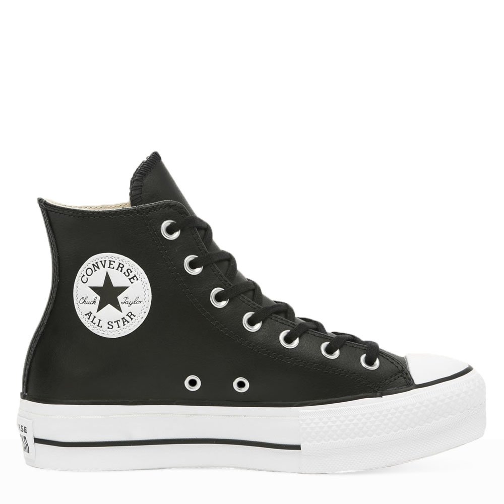 Converse black shop leather shoes nz