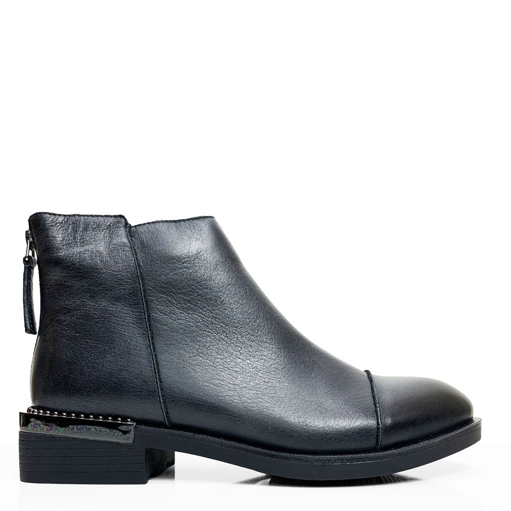 wet look ankle boots