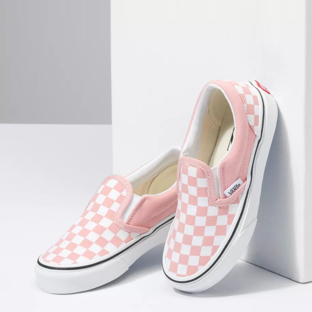 pink check vans